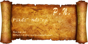 Pikó Nóra névjegykártya