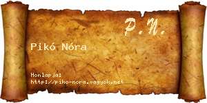 Pikó Nóra névjegykártya